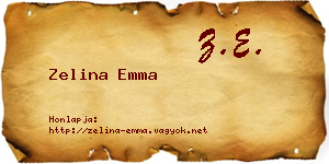 Zelina Emma névjegykártya